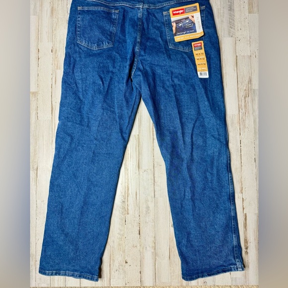 Wrangler Jeans Mens 42x32 Blue Flex Waist Denim 5 Pocket Workwear Pants NWT - Picture 11 of 11
